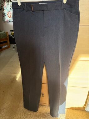 Calvin Klein Charcoal Straight-Leg Dress Pants